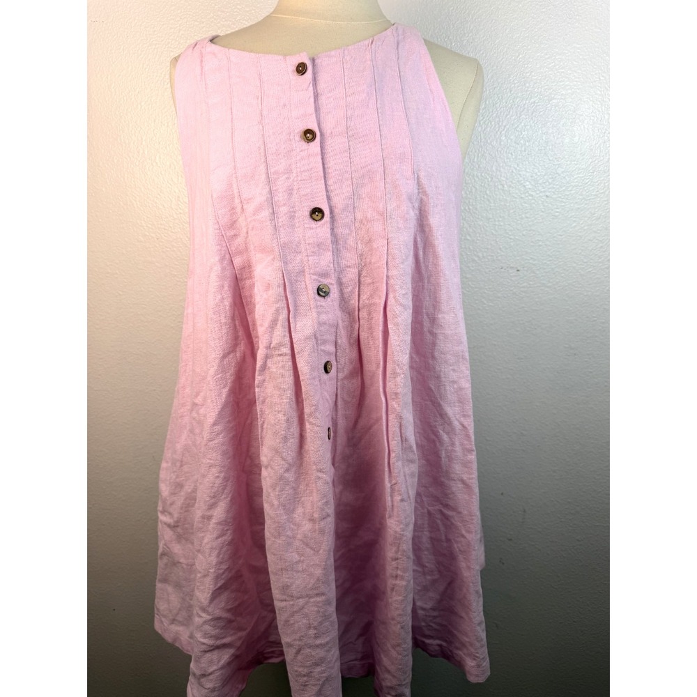 Free People Free-est Cielo Blouse Linen Cotton Blend Tunic/Dress in Pink size S - Picture 2 of 13